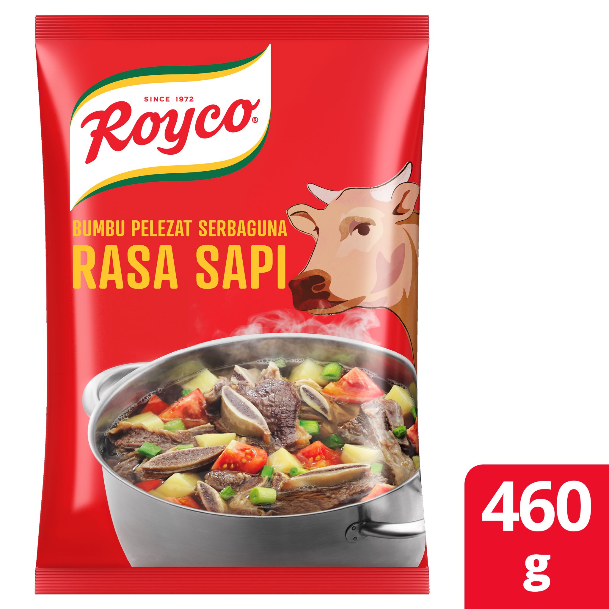 Royco Bumbu Pelezat Rasa Sapi - Royco, dengan daging & rempah berkualitas untuk hasilkan kaldu mantap, penuh citarasa!